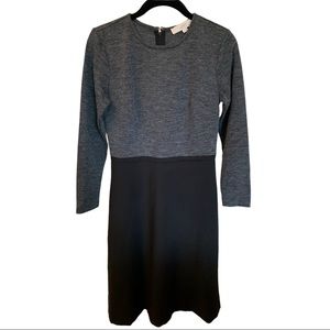 Long sleeved Ann Taylor dress grey and black
